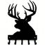 CIFBUY 6-9 Inch Metal Deer Head Key Holder, Wall Mounted Rustic Key Rack with Hooks for Coat and Keys Hanger