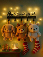 Snowflake Wall Mount Organizer with Hooks Modern Key & Coat Holder Christmas Winter Decor for Entryway Hallway