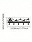 Snowflake Wall Mount Organizer with Hooks Modern Key & Coat Holder Christmas Winter Decor for Entryway Hallway