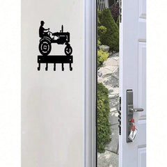 Heavy Duty Tractor Key Hook Wall Mounted, Iron Decor for Garage or Farmhouse Entryway Organizer 1PC
