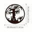 Gothic Tree of Life Metal Wall Art, Handcrafted Black Wrought Iron Hanging Decor for Altar, Indoor & Outdoor Use. Mystical ornament ideal for Halloween and housewarming gifts.
