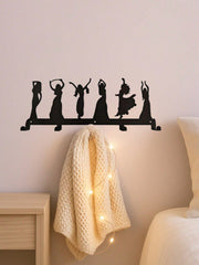 Cute Ballerina Wall Hook Wall Mounted Storage Organizer Waterproof Rust Proof Decor for Entryway Bathroom Bedroom Closet Practical Gift for Women Girls