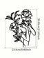 Gothic floral women's wrought iron wall decoration - Exquisite laser-cut metalwork, showing elegant female silhouettes and intricate plant patterns. Can add luster to the living room and bedroom.