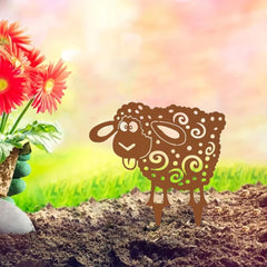 CIFbuy™ 1pc Garden Metal Iron Sheep Art - Adds Whimsy & Charm to Outdoor Home Decoration, Durable Metal Iron with Artistic Design, Wall Sculptures, Sturdy Iron Craft, Collectible Figurines.