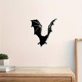 HELLOYOUNG Vintage Bat Metal Wall Art - 1-Piece Iron Bat Sculpture for Indoor & Outdoor Decor, Wind-Resistant Halloween & Gothic Home Decoration, Perfect Gift for Halloween, Christmas, Easter, Hanukkah, Unique Wall Sculptures