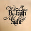 1pc Minimalist Black "We Live By Faith, Not By Sight" Christian Metal Wall Art – Modern Home Decor for Bedroom, Living Room & Bathroom | Waterproof, Rustproof & Durable – Ideal Birthday Gift.Wall Sculptures