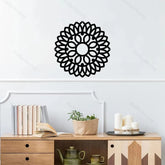 Round Medallion Wall Art – Laser Cut Metal Decorative Accent, Iron Crafts for Stylish Home Decor, Wall Decoration and Sticker