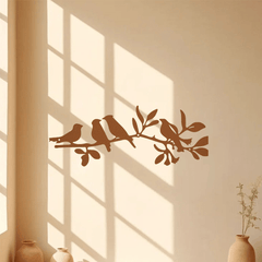 CIFbuy™ Gorgeous Black Iron Bird on Branch Wall Art - Elegant Metal Wall Sculpture for Home Décor, Handcrafted Iron Ornament with Lifelike Avian Design, Perfect for Living Room Accent, Wall Sculptures.