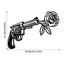 CIFbuy™ Stunning Iron Artfully Crafted Rose & Revolver Metal Wall Sign - Geometric-Cut Sculptures for Bedroom, Perfect for Year-Round & Christmas Home Decor, Unique Beauty Blend - Wall Sculptures.