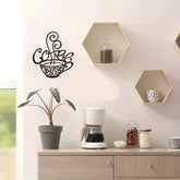 CIFbuy™ Vintage-Style Coffee Cup-Shaped Metal Wall Art, Intricate Scrollwork Iron Sculpture with Stylish Rustic Silhouette, Must-Have Decor for Kitchens & Restaurants, Durable Metal Craft, Coffee-Themed Wall Decor, Wall Sculptures