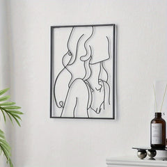 CIFbuy™ Premium Iron Abstract Line Art Wall Hanging - A Highlight of Modern Minimalist Home Decor for Living Room, Abstract Line Drawing Metal Iron Art Serves as Stunning Statue Ornament - Charming Wall Sculptures.
