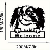 CIFbuy™ Trendy Handcrafted Rustic Welcome Dog Metal Wall Art - Charming Canine Decor Elevates Home, Office, Garden & Patio, Perfect for Dog Lovers, Creates Welcoming Rustic Vibe, Wall Sculptures.