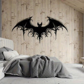 CIFbuy Spooky Halloween Iron Bat Wall Hanging - Modern Silhouette Art for Living Room Decoration, a Terrifying Wall Sculpture - Wall Art