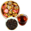 HelloYoung High Quality Puerh Tea Ripe Puer Small Golden Cake Premium Bamboo Basket 500g