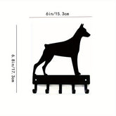 Trendy Wall Mounted Doberman Dog Hook - Best Seller Key Hooks & Towel Rack | Keychain Holder, Key Hanger, Stylish Wall Decor, Easy Install.key hooks.