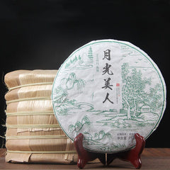 HelloYoung 357g New Yunnan Raw Puerh Tea Moonlight White Yueguangbai Beauty Pu'er Tea Cake