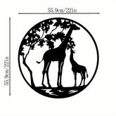CIFbuy™ Gorgeous Black Iron Giraffe Wall Decor - Striking Metal Animal Art for Contemporary Home Décor, Durable Iron Sculpture with Elegant Silhouette Design, Premium Wall Sculptures.