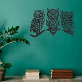 CIFbuy™ Stunning Iron Enchanting Black Metal Owl Wall Art - Farmhouse & Modern Decor for Indoor/Outdoor Use, Super Outdoor Wall Decoration Elevates Space - Stylish Wall Sculptures.