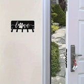 CIFbuy-Dog Lover Key Organizer - CIFbuy Adorable Iron Wall Art with Functional Hooks (6/9 Inch Wide, Puppy-Themed Decor)-Key Hooks