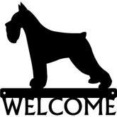 Welcome Sign Metal Wall Stickers Shape Decoration Artwork- Miniature Schnauzer Towel Rack, Coat Rack, Organizer, Storage Rack
