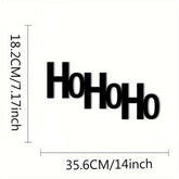 CIFbuy™ Unique "Ho Ho Ho Merry Christmas" Metal Wall Sign - Festive Black Iron Holiday Decoration, Durable Wall Art with Bold Typography, Premium Iron Wall Sculptures for Christmas.