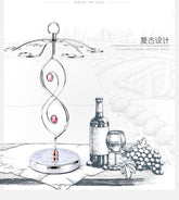 Nordic Style Goblet Holder Wine Cup Rack Red Wine Glass Cup Standing with 6 Hooks Stainless Steel Hanging Drinking Glasses Rack