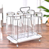 Metal Glass Cup Water Storage Shelf Drying Cup Drainage Organizer Kitchen Stand Glass Holder Drain Rack for Home Kitchen
