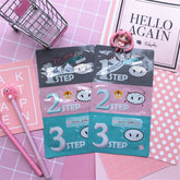 1 PC. Facial Skin Care Head Massage Clean Blackheads Remove Beauticians Pig Nose Acne Mask Stickers 3 Step Kit Black