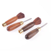 Natural Wood Tea Sets Brush Kungfu Teapot Tea Tray Cleaning Tools Stainless Puerh Tea Knife Needle Accessories Two-In-One