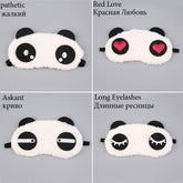 Mask For Sleep Cute Panda Sleeping Face Eye Blindfold Eyeshade Breathable Kids Women Travel Cover Health Care Aid Eyepatch Tool