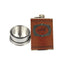 new hot sale 9 ounce Stainless steel hip flask Whisky Moscow Vodka flagon with pu leather 75ml folding portable cup