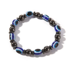 Fashion Weight Loss Round Black and Blue Stone Magnetic Therapy Bracelet Health Care Luxury Slimming Product Face Lift Tools