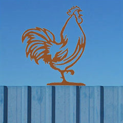 CIFbuy™ 1pc Customized Metal Iron Rooster Mailbox Topper - Delightful Decor Beautifying Outdoor Space, Ideal for Home & Mailbox Enhancement, Adds Whimsical Touch to Surroundings, Wall Sculptures, Sturdy Iron Craft, Collectible Figurines.