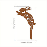 CIFbuyWhimsical Garden Stakes Set - Elegant Metal Bunny, Butterfly & Bird Decor | Iron Accents for Flower Beds & Pathways - Weatherproof Outdoor Art- Outdoor statue.Garden Stakes
