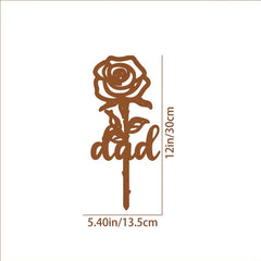CIFbuy™ Stunning 1pc Exquisite Rose Shaped Memorial Stake - Great Grave Decoration & Graveyard Tombstone Plaque Stake Marker, Waterproof Sympathy Garden Stake Design Is Both Practical and Touching, Unique Outdoor Wall Art Feature, Tender Decor Accent - Co