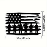 CIFbuy Personalized American Freedom Sign - Custom Wall Art for Independence Day, Attractive Patriot Figure Metal Sign, July 4th Delight, Wall Sculptures - Wall Art