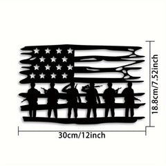 CIFbuy Personalized American Freedom Sign - Custom Wall Art for Independence Day, Attractive Patriot Figure Metal Sign, July 4th Delight, Wall Sculptures - Wall Art