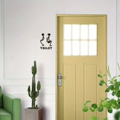 Uncover The Diverse Allure of A Black Floating Decor Piece. It's Perfectly Suited As A Toilet Symbol and For Beautifying The Bathroom Doors in Apartments.Decorative Sign