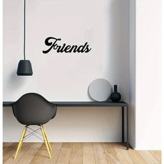 1pc "Friends Love" Metal Wall Art - A captivating iron art silhouette. It serves as a charming home accent, ideal for creating stylish and heartwarming interior spaces.Statue ornaments