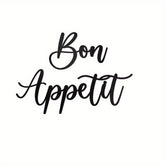 CIFbuy™ 1pc Metal Wall Decor - Farmhouse Modern "Bon Appetit" Art, Large Cute Hanging Kitchen Sign as Stylish Room/Wall Decoration & Decorative Ornament, Adds Rustic Charm & Culinary Spirit to Kitchen, Iron Wall Sculptures.