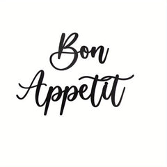 CIFbuy™ 1pc Metal Wall Decor - Farmhouse Modern "Bon Appetit" Art, Large Cute Hanging Kitchen Sign as Stylish Room/Wall Decoration & Decorative Ornament, Adds Rustic Charm & Culinary Spirit to Kitchen, Iron Wall Sculptures.