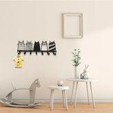 CIFbuy™ Iron Cat Wall Rack with 7 Hooks, Heavy-Duty Key & Coat Hanger for Entryway Decor, Rust-Resistant Metal Mounted Organizer - Functional Wall Sculptures.