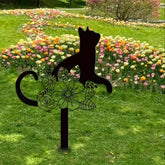CIFbuy™ Cat Memorial Stake - 1pc Metal Pet Grave Marker with Iron Stake, Outdoor Statue, Heartfelt Sympathy Gift for Cat Loss, Garden Remembrance Decor, Preserving Precious Memories of Your Beloved Cat, Durable Metal Crafts & Collectible Figurines.
