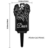 CIFbuy™ Elegant Metal Angel Wings Stake - Garden Memorial for Pets with Deep Emotion, Beautiful Outdoor Decor for Yard & Cemetery, Sympathy Essential, Sturdy Iron Art, Outdoor Wall Decoration, Collectible Figurines.