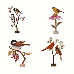 HELLOYOUNG,Impressive Single Artistic Outdoor Garden Bird Decoration: Impactfully Designed Metal-cut Flowerpot Silhouette Wall Decor for Birds - Makes a Strong Statement in Your Garden Decor, Outstanding Wall Sculptures.