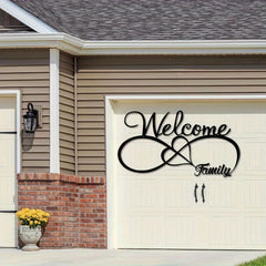 CIFbuy™ Modern Rust-Resistant Metal Welcome Sign Wall Art - Sleek Design for Indoor/Outdoor Home Decor, Farmhouse Porch Accent with Weatherproof Durability - Stylish Wall Sculpture - Wall Sculptures.