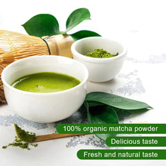 HelloYoung 100% Organic Matcha Japanese Green Tea Powder Vegan Gluten-Free matcha powder for baking