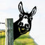 1 vintage donkey head wrought iron silhouette cute ornament for outdoor garden fence farm hand decoration