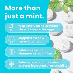 Nootropic Energy Caffeine Mints | 40mg Koffein + 60mg L-Theanin +