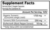 Turmeric Curcumin High Absorption 95% 2000MG with Black Pepper Extract 60 CAPS